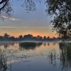 Landschap Wallgroup | Natuurgebied In De Vroege Ochtend Fotobehang