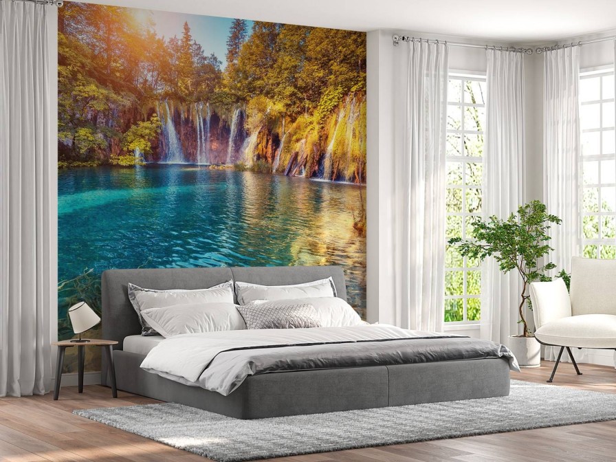 Landschap Wallgroup | Watervallen In De Jungle Fotobehang