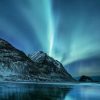 Landschap Wallgroup | Felblauw Noorderlicht In Canada Fotobehang