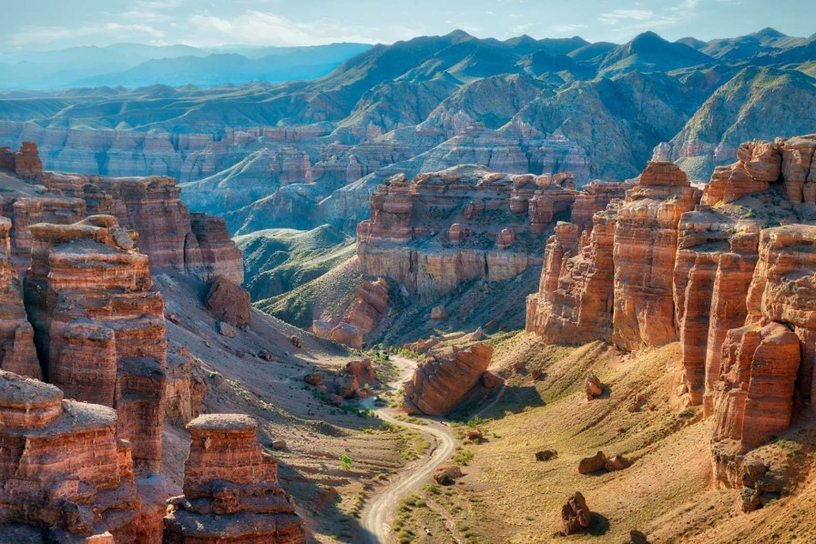 Landschap Wallgroup | Charyn Canyon In Zuidoost-Kazachstan Fotobehang