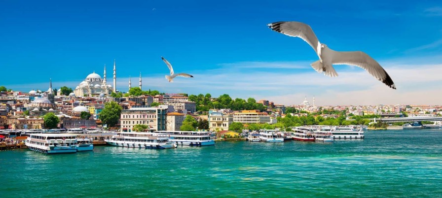 Architectuur Wallgroup | Golden Horn Bay In Istanbul Fotobehang