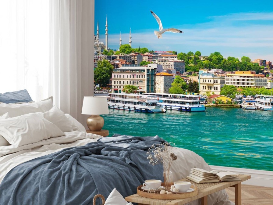 Architectuur Wallgroup | Golden Horn Bay In Istanbul Fotobehang