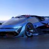 Transport Wallgroup | Blauwe Hypercar In 3D Fotobehang