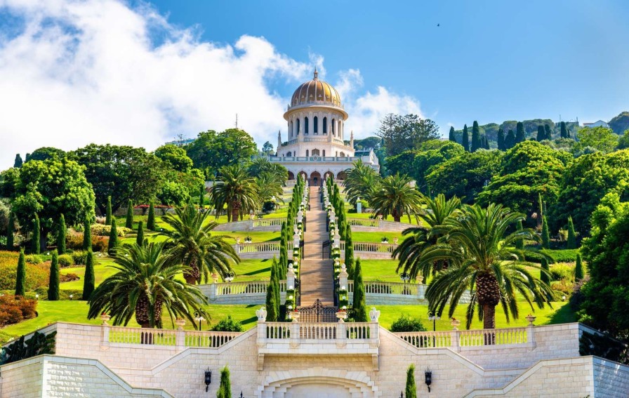 Natuur Wallgroup | Bahai-Wereldcentrum In Israel Fotobehang