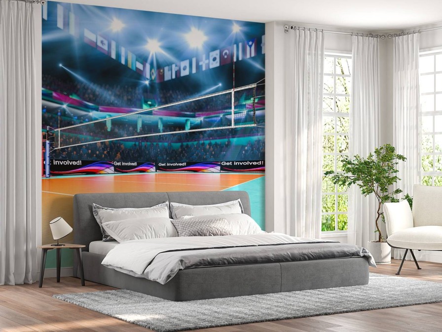 Sport Wallgroup | Modern Volleybalveld Fotobehang