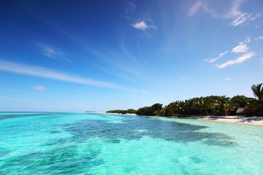 Landschap Wallgroup | Tropisch Strand Met Palmbomen Fotobehang