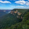 Landschap Wallgroup | Nationaal Park Blue Mountains In Australie Fotobehang