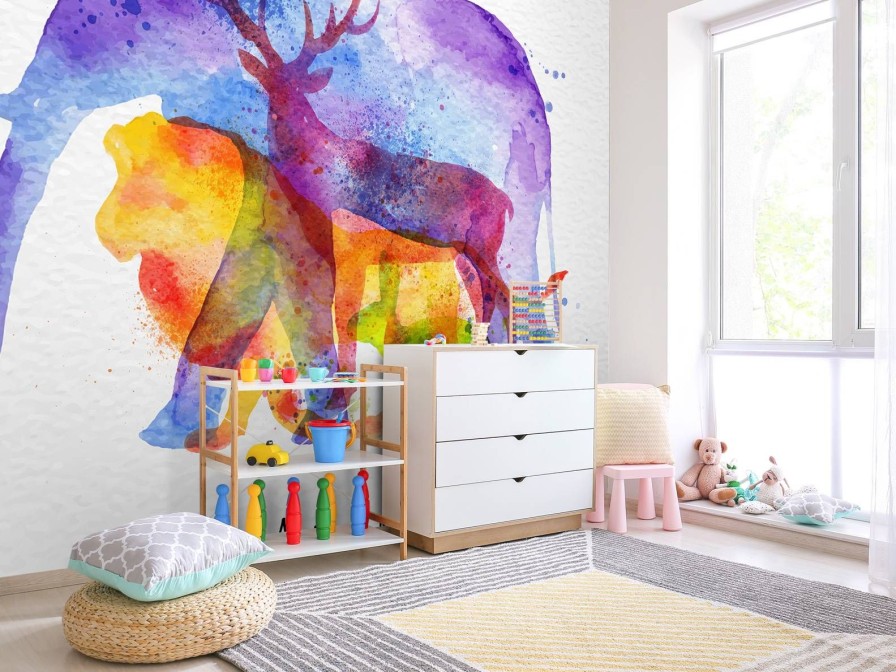 Dieren Wallgroup | Dieren Aquarel Fotobehang