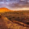 Landschap Wallgroup | Zonsondergang In De Woestijn Van Namibie Fotobehang