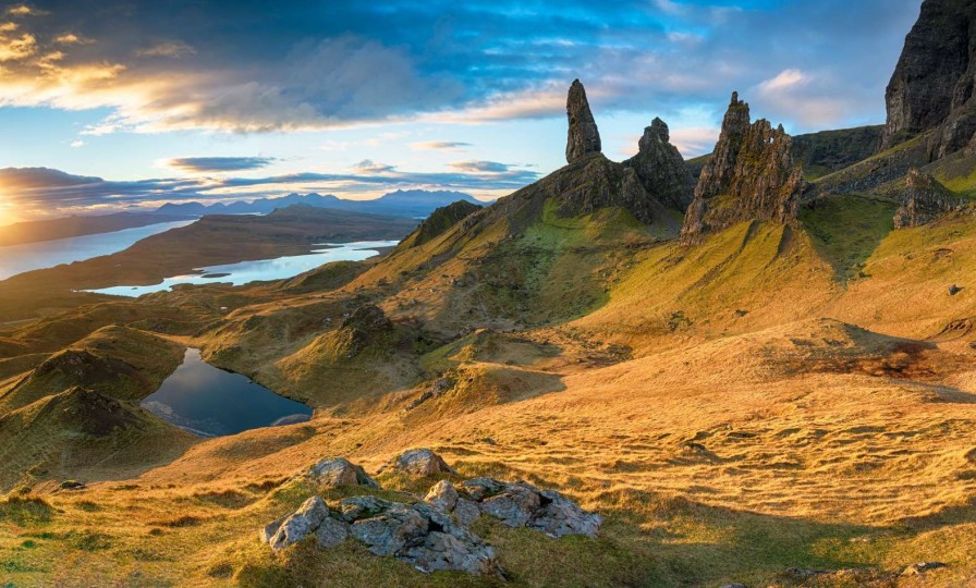 Landschap Wallgroup | Zonsondergang In Schotland Fotobehang