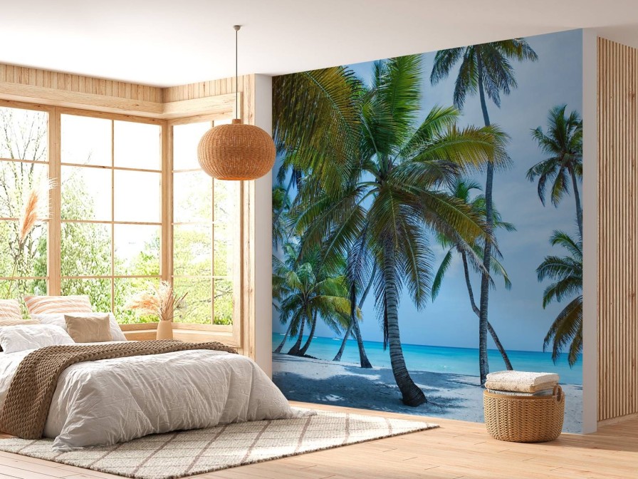 Natuur Wallgroup | Palmbomen Op Een Caribisch Eiland Fotobehang