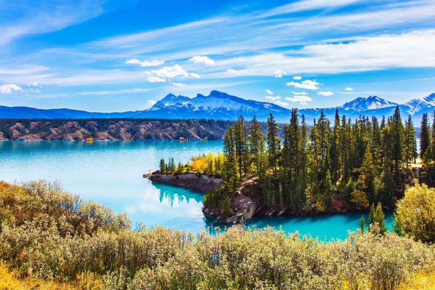 Natuur Wallgroup | Abraham Lake In Canada Fotobehang