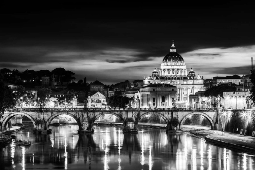 Architectuur Wallgroup | Vaticaanstad In Zwart-Wit Fotobehang