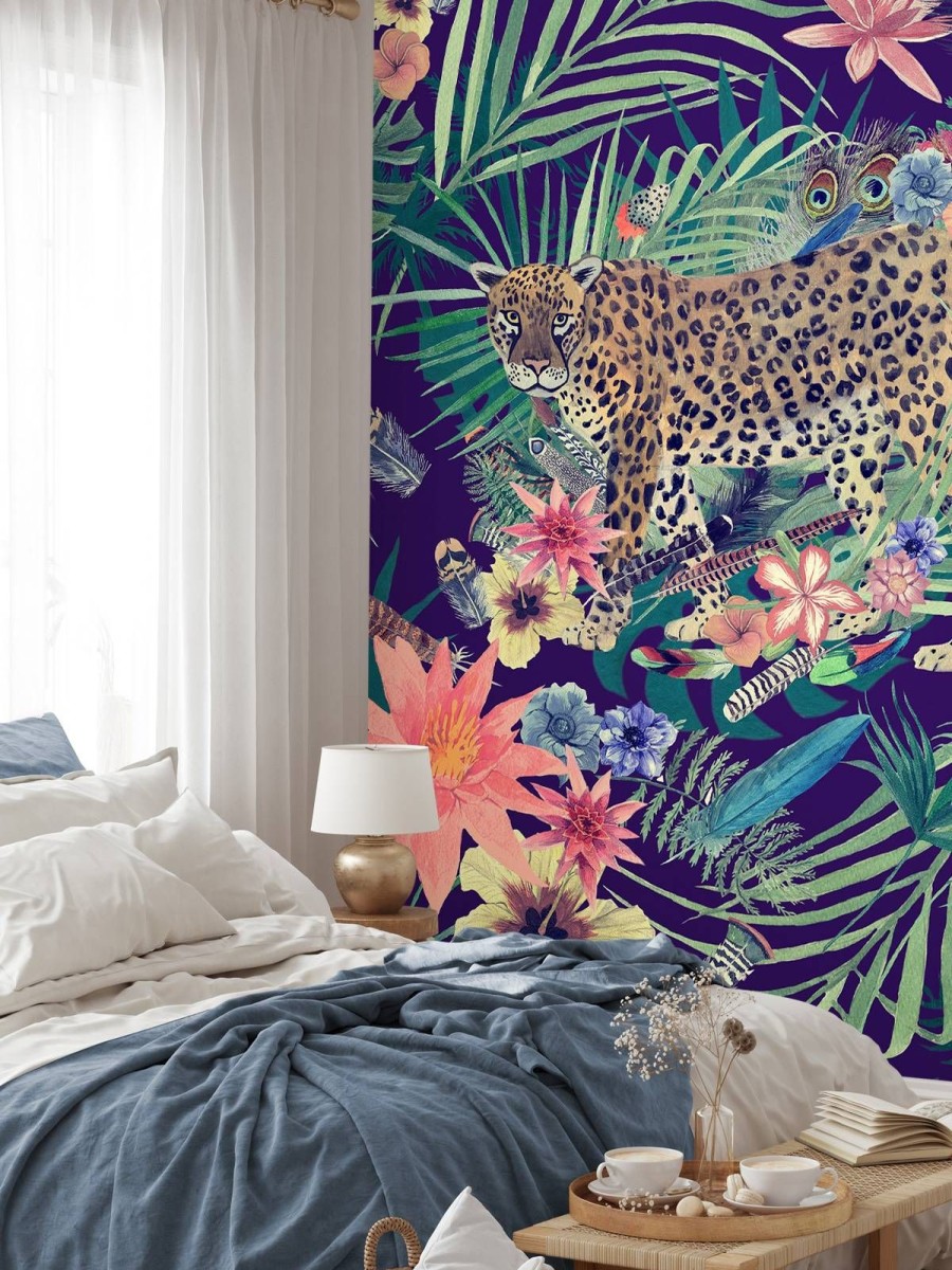 Landschap Wallgroup | Jungle Print Met Luipaarden Fotobehang