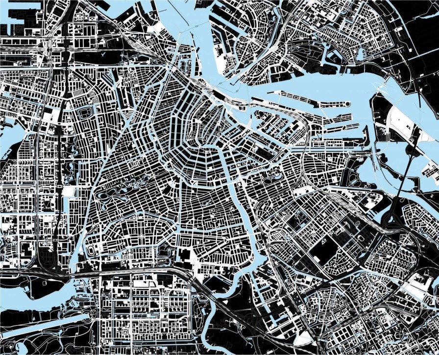 Architectuur Wallgroup | Amsterdam Plattegrond Fotobehang