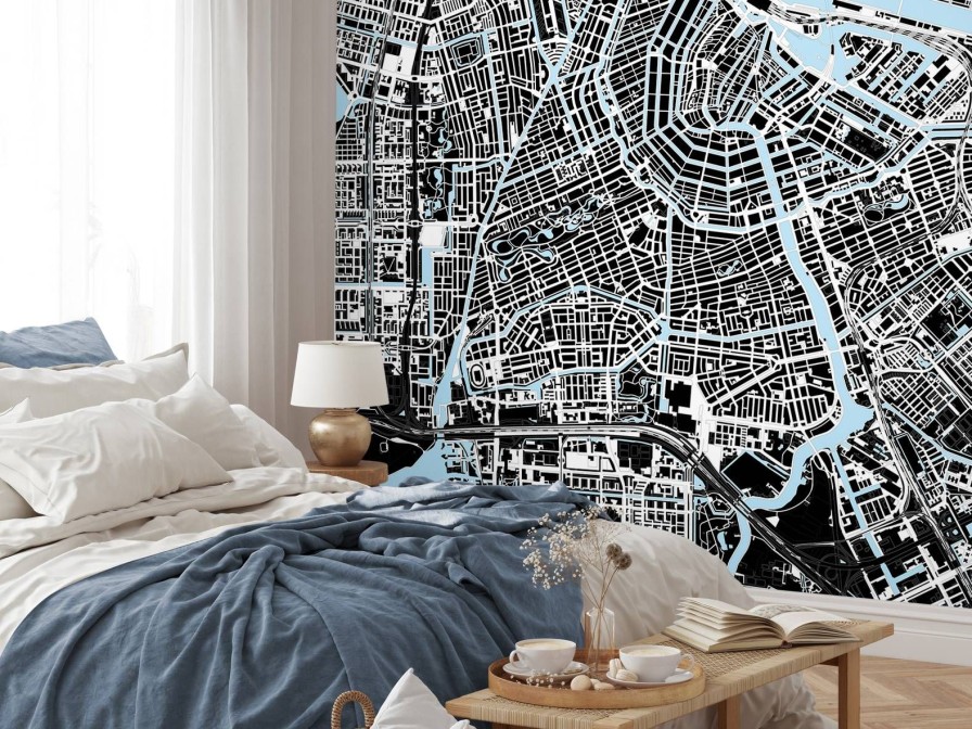 Architectuur Wallgroup | Amsterdam Plattegrond Fotobehang