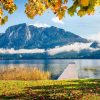 Landschap Wallgroup | Bijzonder Meer In Oostenrijk Fotobehang