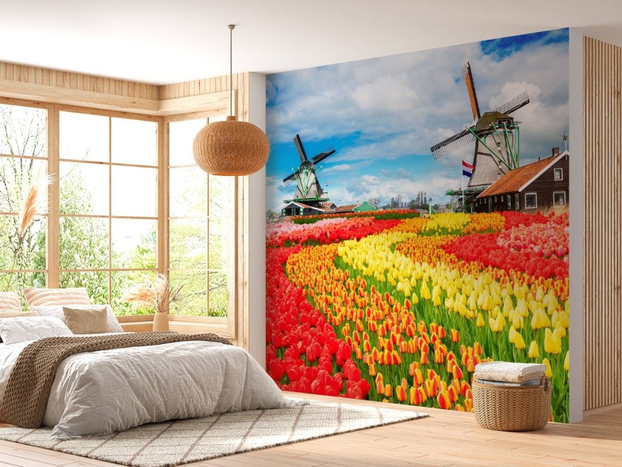 Natuur Wallgroup | Kleurrijke Tulpen Creatie Fotobehang