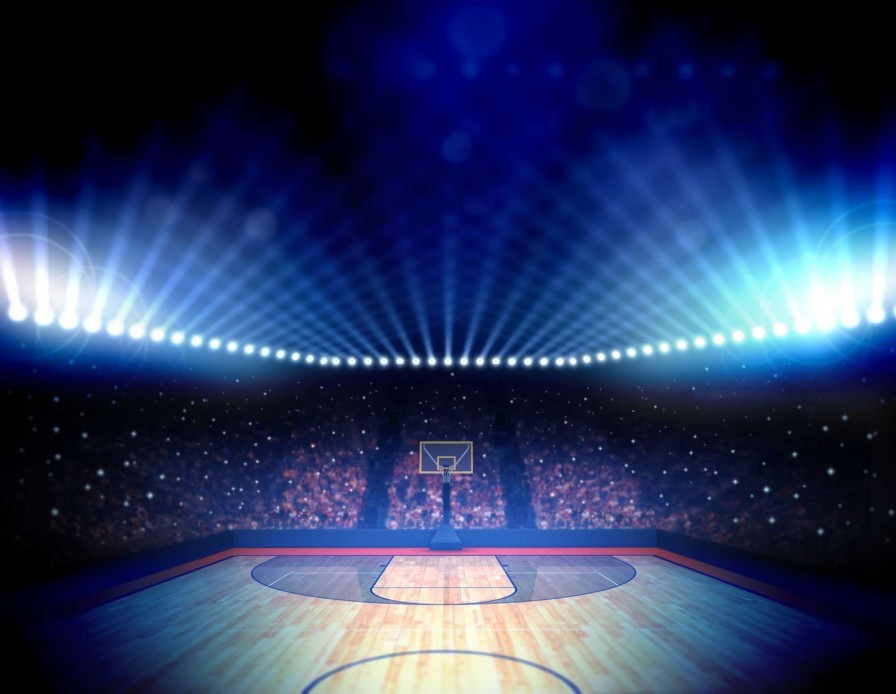 Sport Wallgroup | Verlichte Basketbal Arena Fotobehang