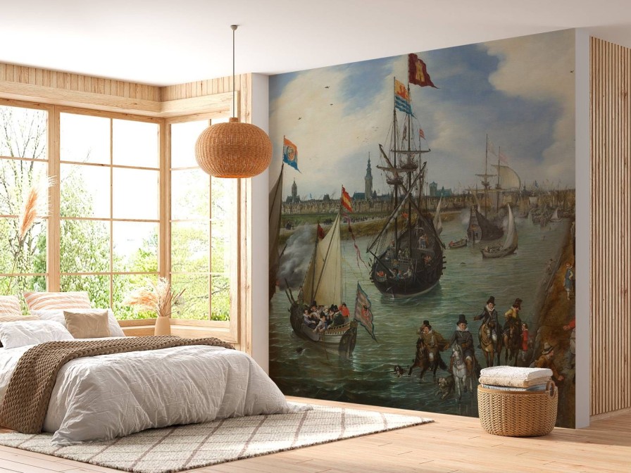 Kunst Wallgroup | Het Vertrek Van Een Hoogwaardigheidsbekleder Uit Middelburg Fotobehang