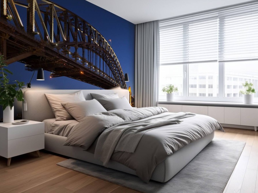 Architectuur Wallgroup | Sydney Harbour Bridge In De Avond Fotobehang